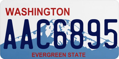 WA license plate AAC6895