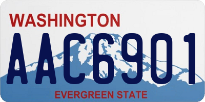 WA license plate AAC6901