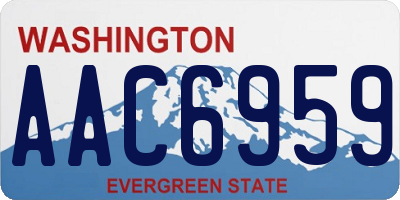 WA license plate AAC6959