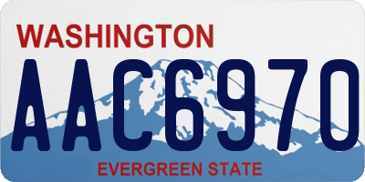 WA license plate AAC6970