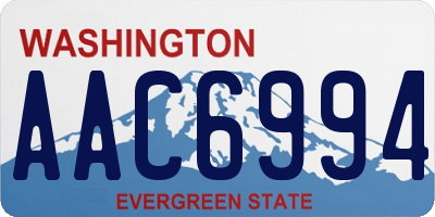 WA license plate AAC6994