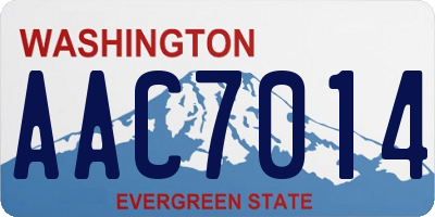 WA license plate AAC7014