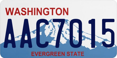 WA license plate AAC7015