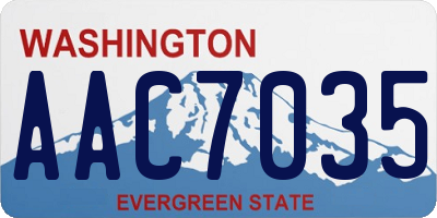 WA license plate AAC7035