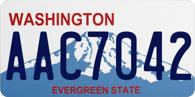 WA license plate AAC7042