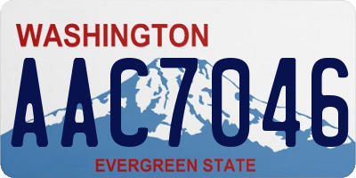 WA license plate AAC7046