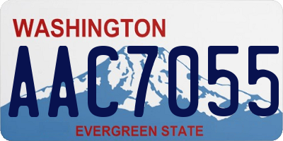 WA license plate AAC7055