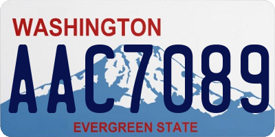 WA license plate AAC7089