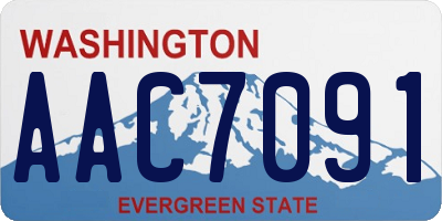 WA license plate AAC7091