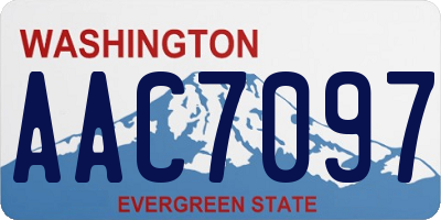 WA license plate AAC7097