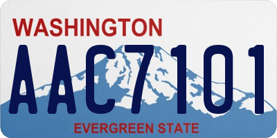 WA license plate AAC7101