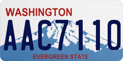 WA license plate AAC7110