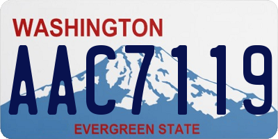 WA license plate AAC7119