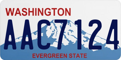 WA license plate AAC7124