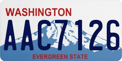 WA license plate AAC7126