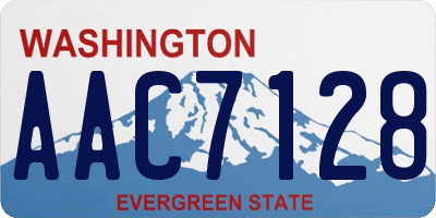 WA license plate AAC7128