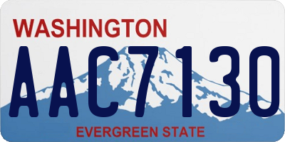 WA license plate AAC7130