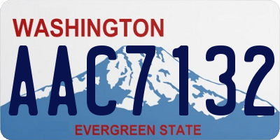 WA license plate AAC7132