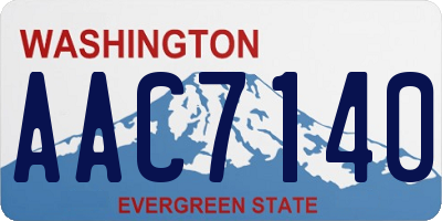 WA license plate AAC7140