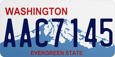 WA license plate AAC7145
