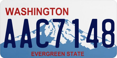 WA license plate AAC7148