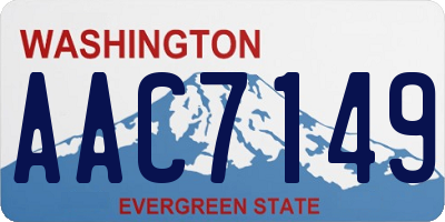 WA license plate AAC7149