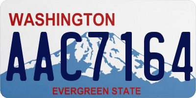 WA license plate AAC7164