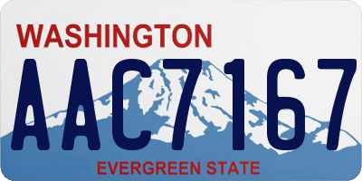 WA license plate AAC7167