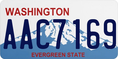WA license plate AAC7169