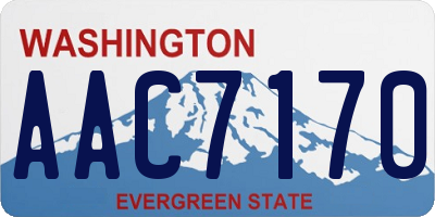 WA license plate AAC7170