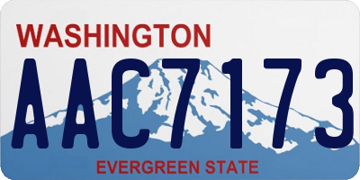 WA license plate AAC7173