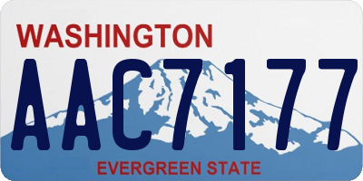 WA license plate AAC7177