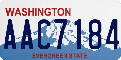 WA license plate AAC7184
