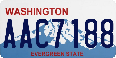 WA license plate AAC7188