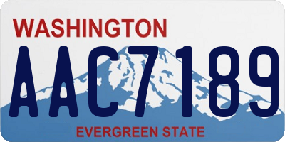 WA license plate AAC7189