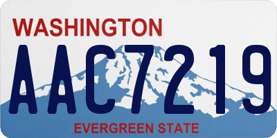 WA license plate AAC7219