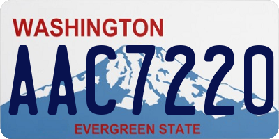 WA license plate AAC7220