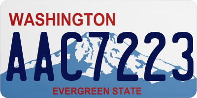 WA license plate AAC7223