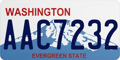 WA license plate AAC7232