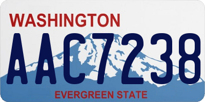 WA license plate AAC7238