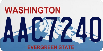 WA license plate AAC7240