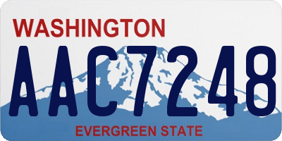 WA license plate AAC7248