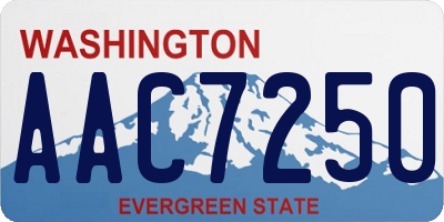 WA license plate AAC7250