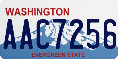 WA license plate AAC7256