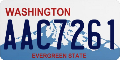 WA license plate AAC7261