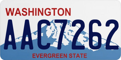 WA license plate AAC7262