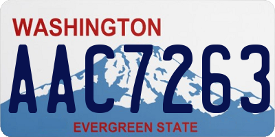 WA license plate AAC7263