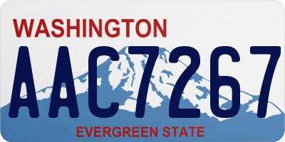 WA license plate AAC7267