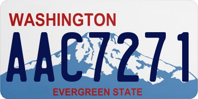 WA license plate AAC7271