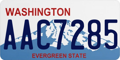 WA license plate AAC7285